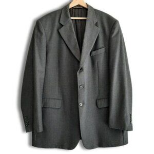 Vintage JACK VICTOR Super 100's Wool Blazer Jacket Grey Men's Sz 48 L
